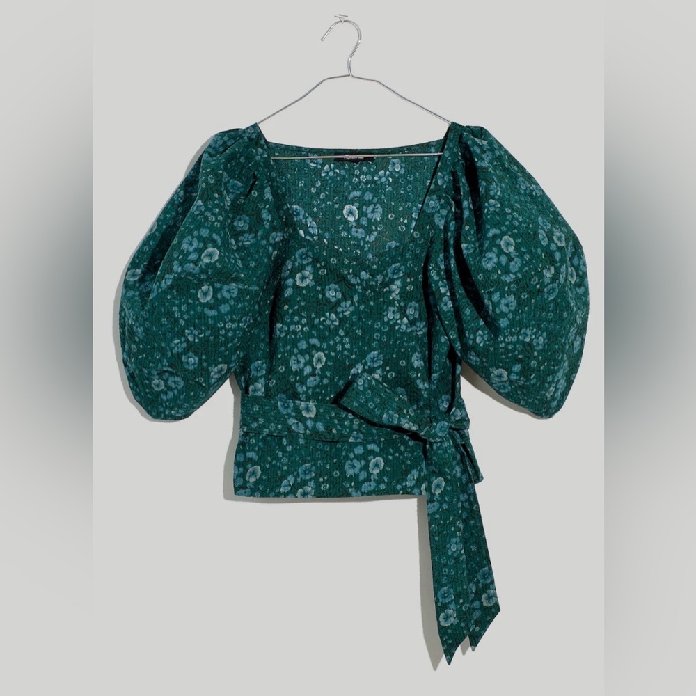 Madewell Medium Sweetheart Wrap Floral Top